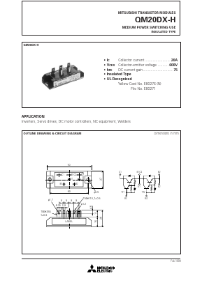 QM20DX-H Datasheet PDF MITSUBISHI ELECTRIC 