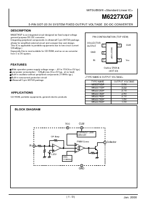 M62270GP Datasheet PDF MITSUBISHI ELECTRIC 