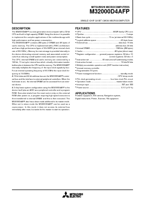 M32000D4FP Datasheet PDF MITSUBISHI ELECTRIC 