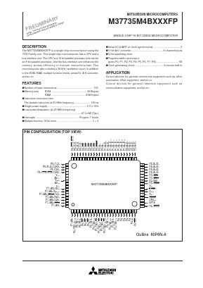 M37735M4B Datasheet PDF MITSUBISHI ELECTRIC 