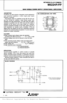 M5224 Datasheet PDF MITSUBISHI ELECTRIC 