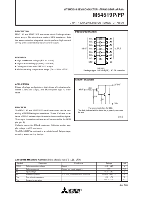 M54519FP Datasheet PDF MITSUBISHI ELECTRIC 