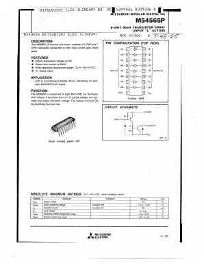 M54565P Datasheet PDF MITSUBISHI ELECTRIC 