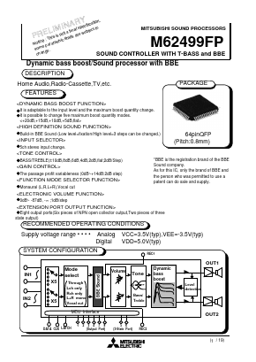 M62499 Datasheet PDF MITSUBISHI ELECTRIC 