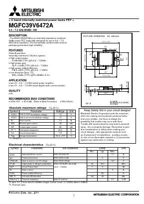 MGFC39V6472A Datasheet PDF MITSUBISHI ELECTRIC 