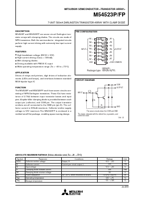 M54523FP Datasheet PDF MITSUBISHI ELECTRIC 