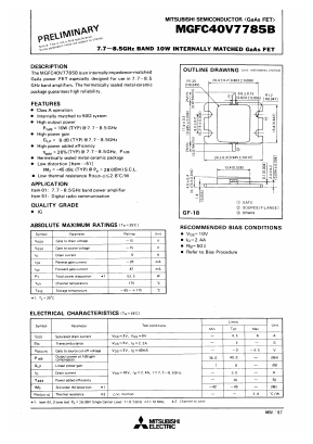 MGFC40V7785B Datasheet PDF MITSUBISHI ELECTRIC 