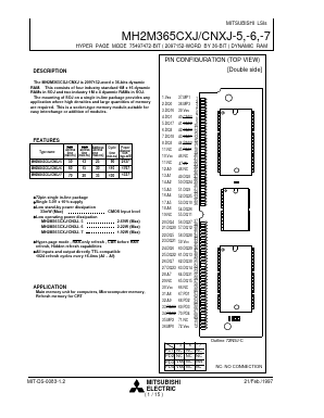 MH2M365CXJ-5 Datasheet PDF MITSUBISHI ELECTRIC 