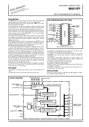 M66013FP Datasheet PDF MITSUBISHI ELECTRIC 