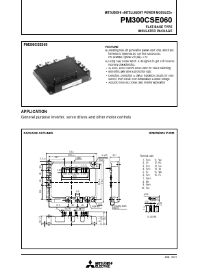 PM300CSE060 Datasheet PDF MITSUBISHI ELECTRIC 