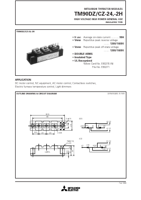 TM90CZ-24 Datasheet PDF MITSUBISHI ELECTRIC 
