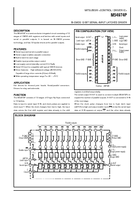 M54974P Datasheet PDF MITSUBISHI ELECTRIC 