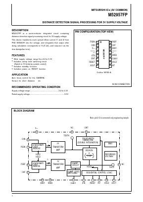 M52957FP Datasheet PDF MITSUBISHI ELECTRIC 