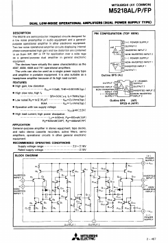 M5218AFP Datasheet PDF MITSUBISHI ELECTRIC 