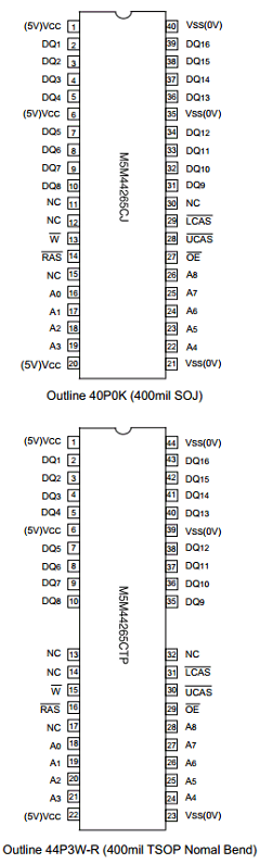 M5M44265CJ Datasheet PDF MITSUBISHI ELECTRIC 