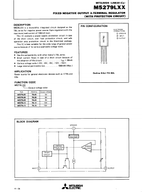 M5279L06 Datasheet PDF MITSUBISHI ELECTRIC 