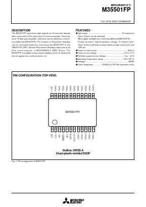 M35501FP Datasheet PDF MITSUBISHI ELECTRIC 