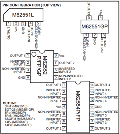 M62554P Datasheet PDF MITSUBISHI ELECTRIC 