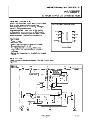 M62055FP Datasheet PDF MITSUBISHI ELECTRIC 