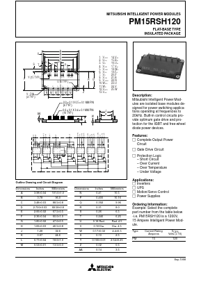 PM15RSH120 Datasheet PDF MITSUBISHI ELECTRIC 