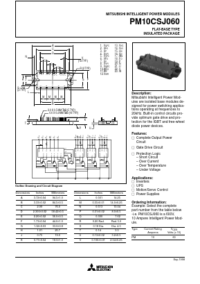 PM600DVA060 Datasheet PDF MITSUBISHI ELECTRIC 