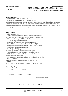 M2S12D20TP Datasheet PDF MITSUBISHI ELECTRIC 