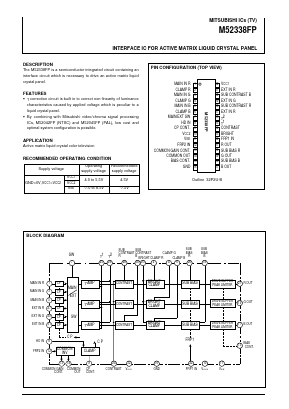 M52338FP Datasheet PDF MITSUBISHI ELECTRIC 