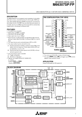 M66307SP Datasheet PDF MITSUBISHI ELECTRIC 