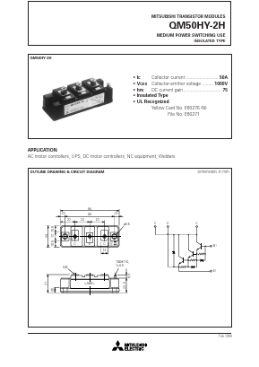 QM50HY-2H Datasheet PDF MITSUBISHI ELECTRIC 