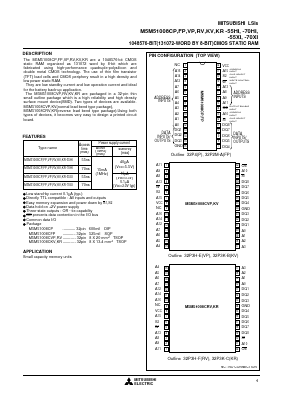 M5M51008CRV-70HI Datasheet PDF MITSUBISHI ELECTRIC 