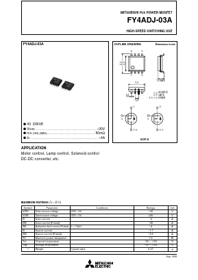 FY4ADJ-03A Datasheet PDF MITSUBISHI ELECTRIC 