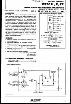 M5201L Datasheet PDF MITSUBISHI ELECTRIC 