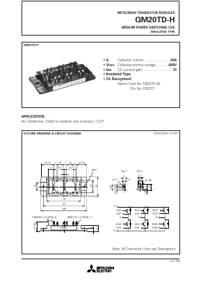 QM20TD-H Datasheet PDF MITSUBISHI ELECTRIC 