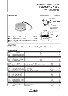 FG6000AU-120D Datasheet PDF MITSUBISHI ELECTRIC 