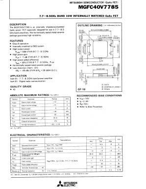 MGFC40V7785 Datasheet PDF MITSUBISHI ELECTRIC 