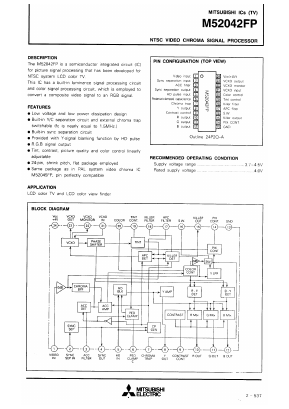 M52042 Datasheet PDF MITSUBISHI ELECTRIC 