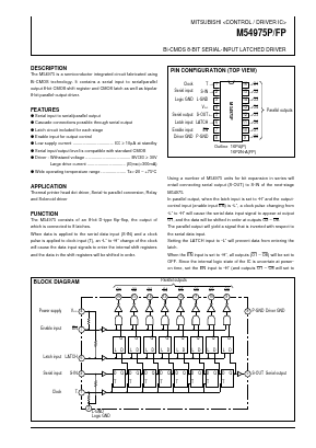 M54975FP Datasheet PDF MITSUBISHI ELECTRIC 