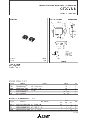 CT20VS-8 Datasheet PDF MITSUBISHI ELECTRIC 