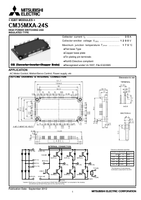 CM35MXA-24S Datasheet PDF MITSUBISHI ELECTRIC 
