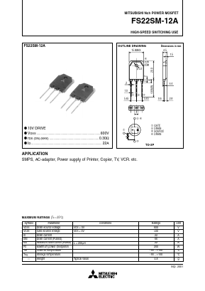 FS22SM-12A Datasheet PDF Mitsumi