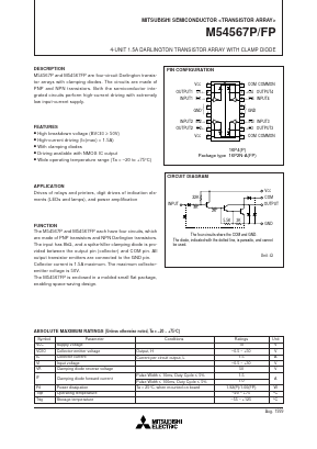 M54567P Datasheet PDF Mitsumi