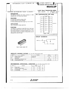 M54513P Datasheet PDF Mitsumi