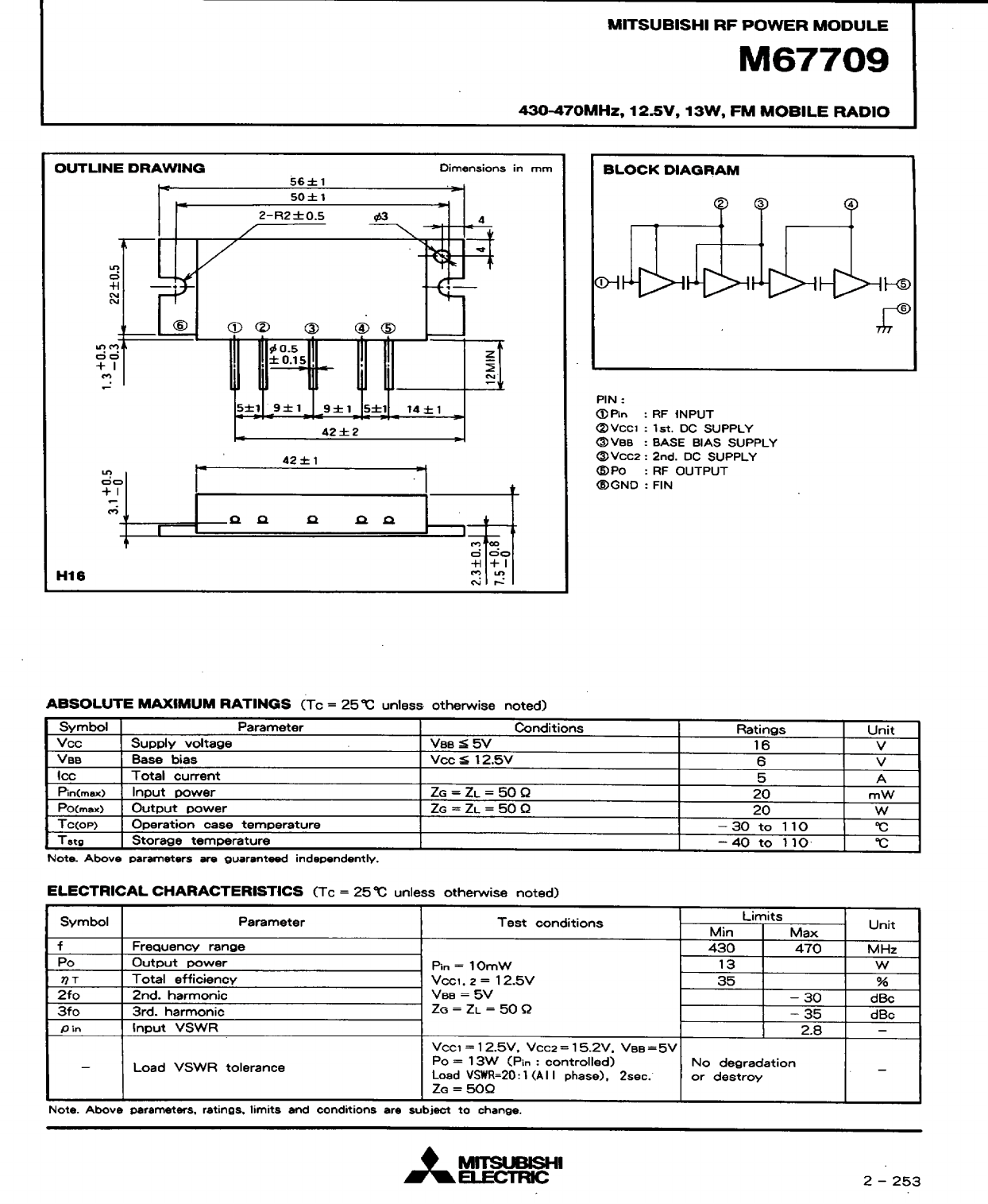 M67709 Datasheet PDF Mitsumi