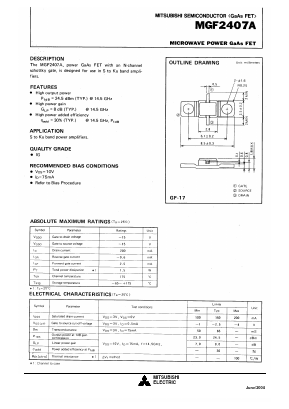 MGF2407 Datasheet PDF Mitsumi