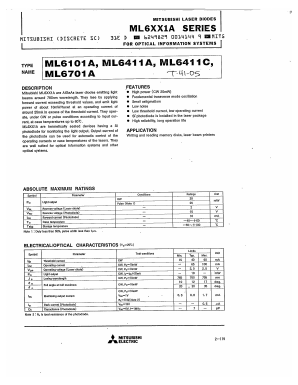 ML6101A Datasheet PDF Mitsumi