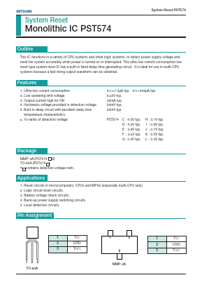 PST574KM Datasheet PDF Mitsumi