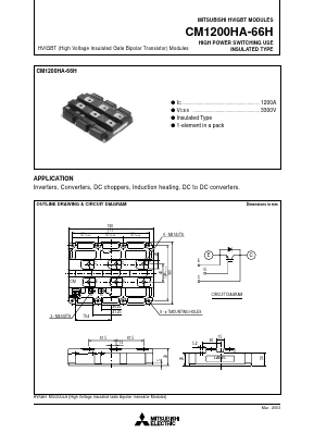 CM1200HA-66H Datasheet PDF Mitsumi