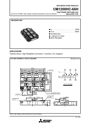 CM1200HC-66H Datasheet PDF Mitsumi