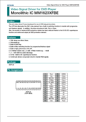 MM1623XFBE Datasheet PDF Mitsumi
