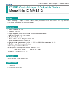 MM1313AD Datasheet PDF Mitsumi